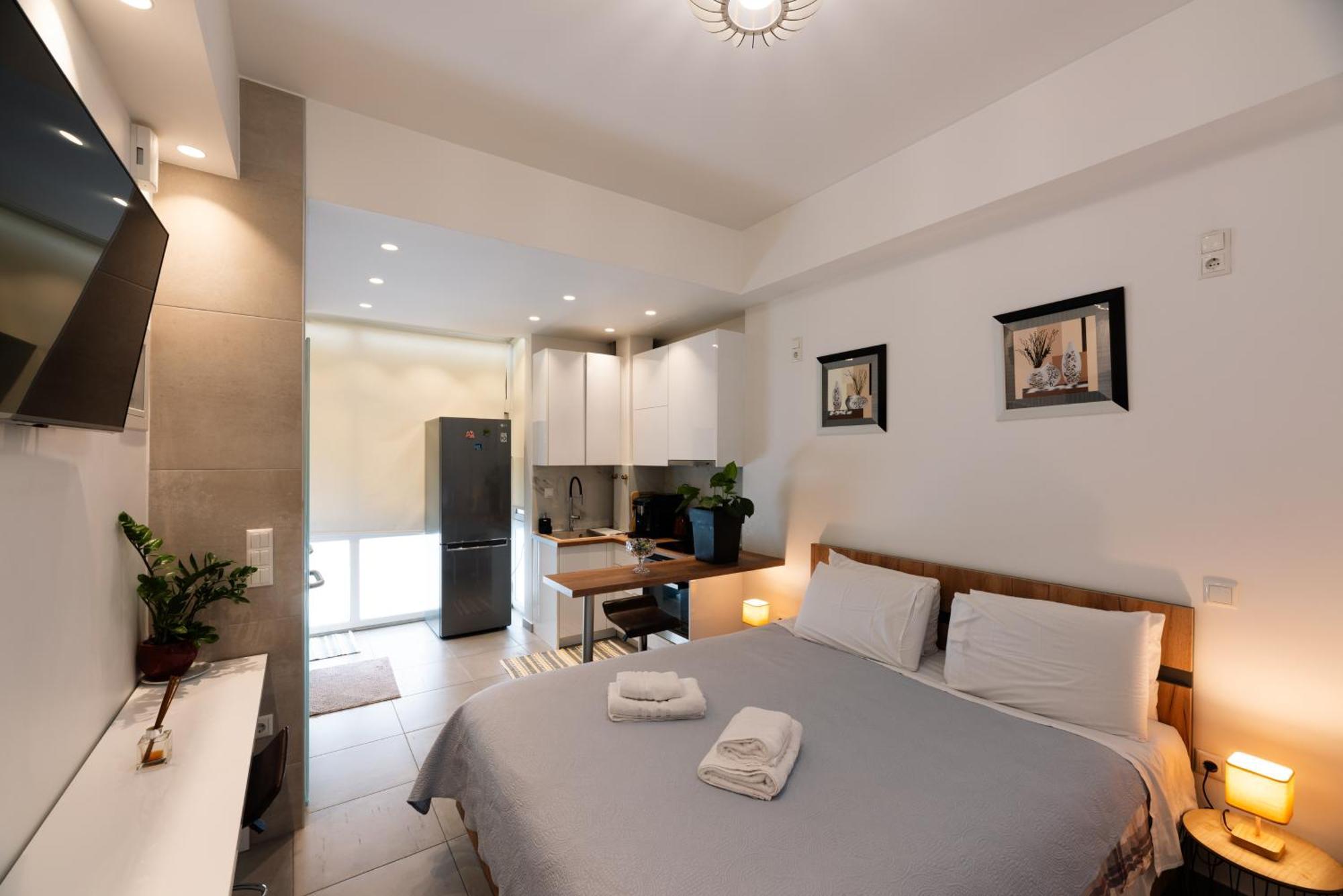 Modern Studio Apartment A Atene Esterno foto